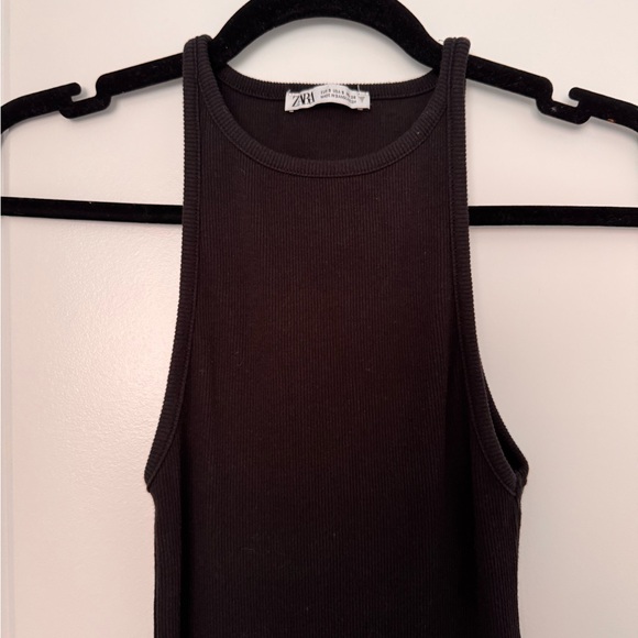 Zara Black Bodycon Midi Dress - Picture 3 of 4